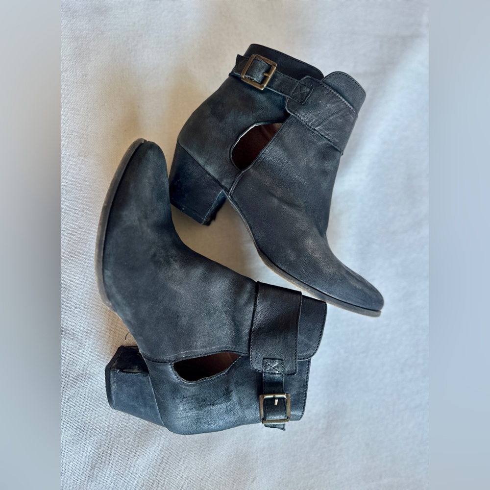 FREE PEOPLE Belleville Black Leather Ankle Boots | Women’s 8.5 - Picture 7 of 10
